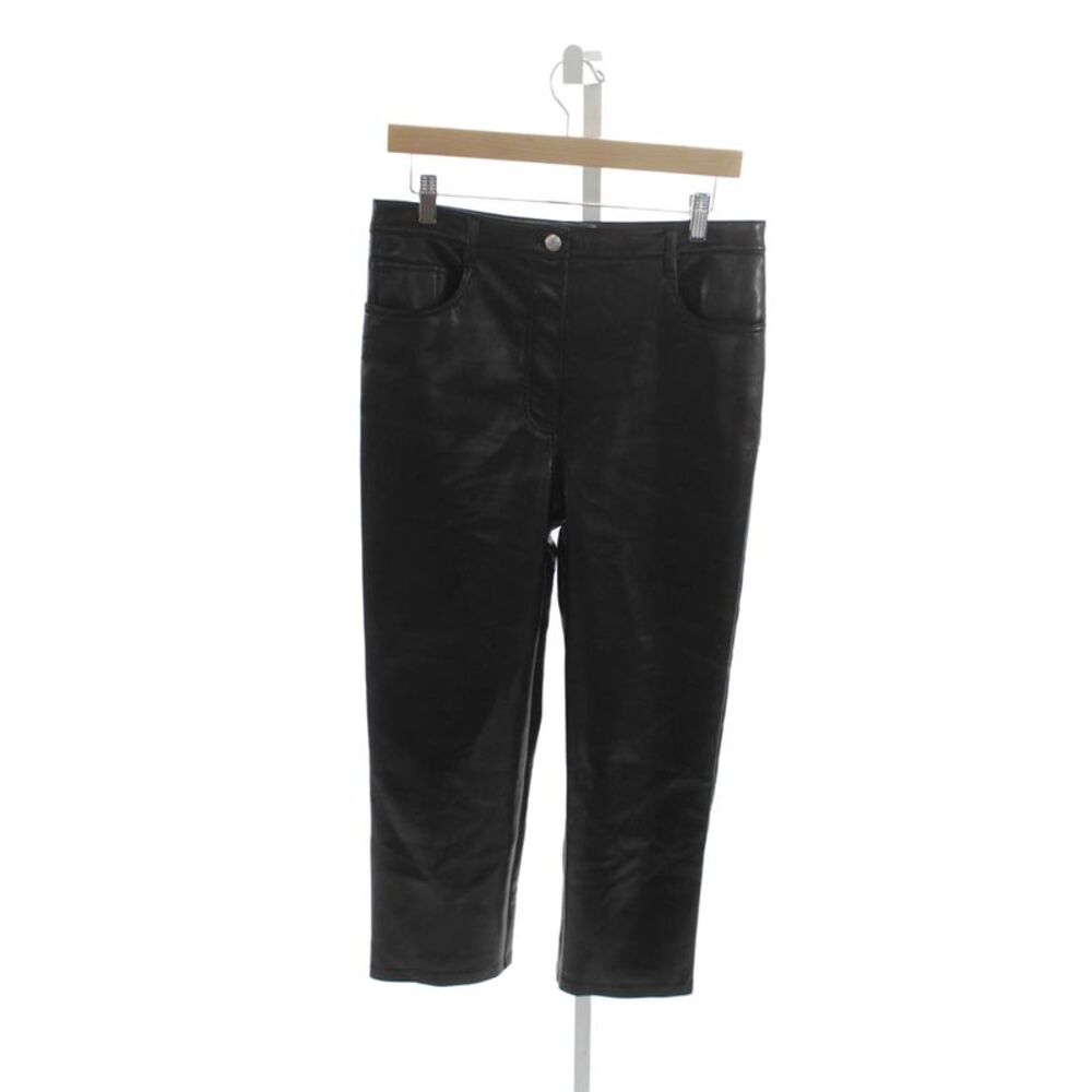 Wilfred Women Cropped Biker Pants Black Button Closure Size 10